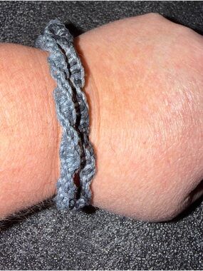 Handmade Gray Braided Bracelet